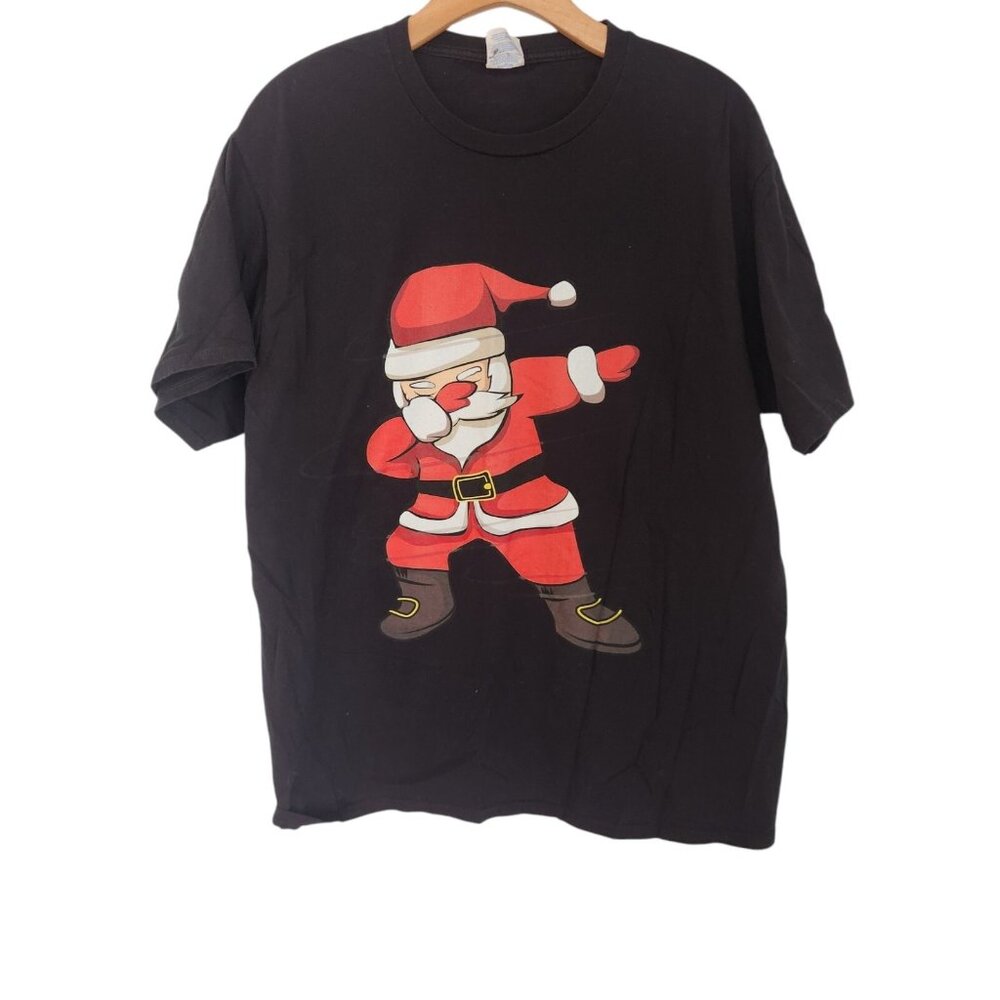 Dabbing‎ Santa Claus Christmas T-Shirt Unisex Funny Xmas Dab Dance T-Shirt Large